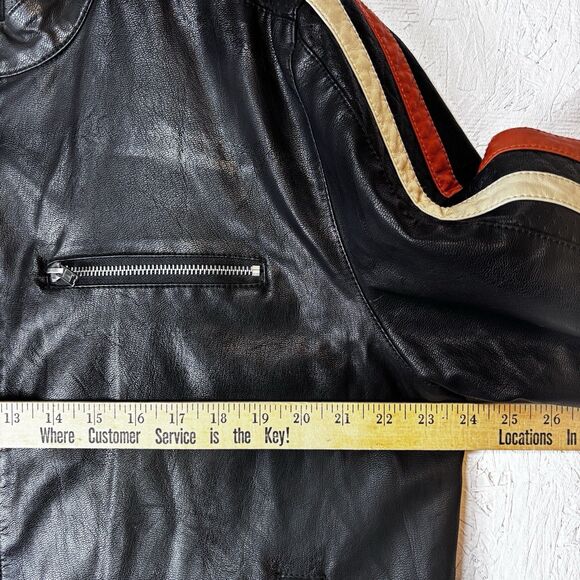 Wilson Leather Moto Jacket Men’s Size XL Soft Leather Zippers Work - Picture 11 of 16